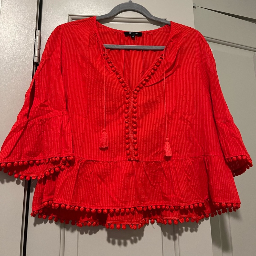 Madewell Cropped Boho Blouse